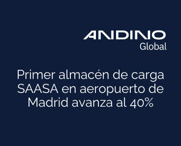 Primer almacén de carga SAASA en aeropuerto de Madrid avanza al 40%