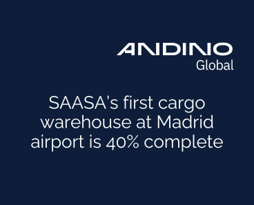 Saasa´s first cargo warehouse at madrid airport is 40% complete